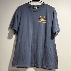 PEACE FROGS Lotus graphic tee in Slate Blue